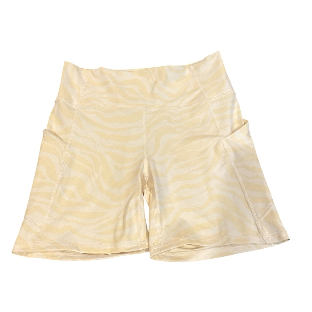 Fabletics Oasis PureLuxe High Waisted 6" Short Zebra Stroke Yellow White